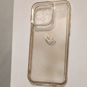 Transparent Phone Case with Heart Design